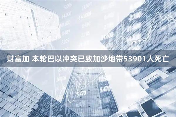 财富加 本轮巴以冲突已致加沙地带53901人死亡