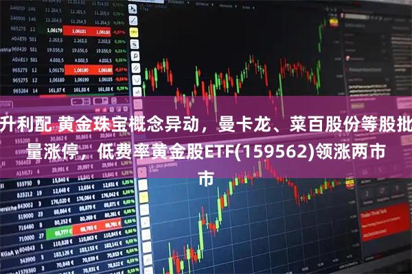 升利配 黄金珠宝概念异动,曼卡龙、菜百股份等股批量涨停,低费率黄金股ETF(159562)领涨两市